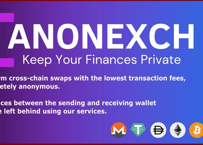 AnonExch.io: новаторские неотслеживаемые межсетевые криптосвопы с минимальными комиссиями. Мы поддерживаем большинство ведущих монет, такие как BTC, ETH, XMR, USDT, DAI, SOL и другие, которые внедряются регулярно