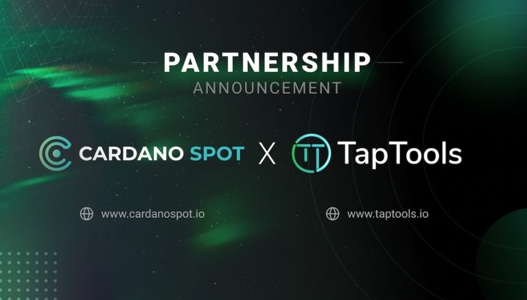 Cardano Spot и TapTools запускают обмен данными и новостями